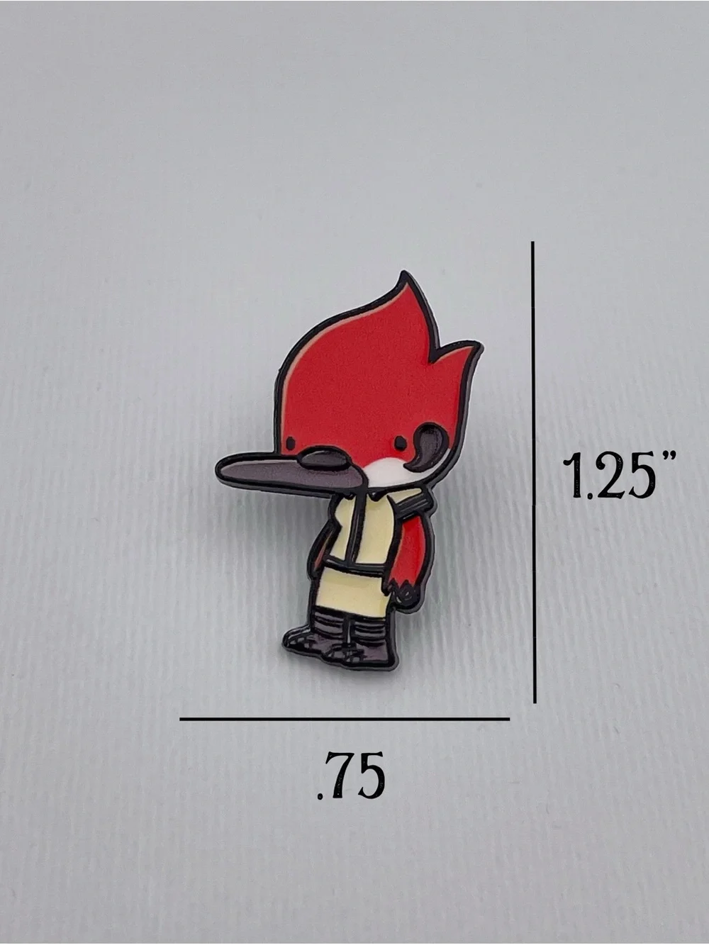 Red Bird Character Enamel Pin - Kids Accessories